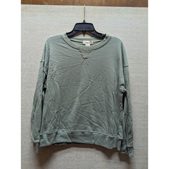 Everleigh Sage Green Size Medium Sweatshirt Womens Long Sleeve Crew Neck - Picture 1 of 5